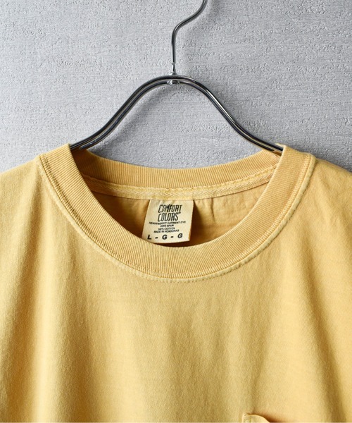 comfort colors(コンフォートカラーズ)の「『COMFORT COLORS/コンフォートカラーズ』6.1oz ガーメントダイ ポケット Tシャツ(Tシャツ/カットソー・メンズ・マスタード/ホワイト/レッド系/ネイビー系/ブルー系/スミクロ/グリーン系・LARGE/MEDIUM/X-LARGE)」の19枚目の写真
