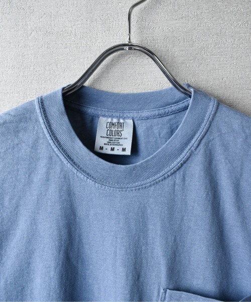 comfort colors(コンフォートカラーズ)の「『COMFORT COLORS/コンフォートカラーズ』6.1oz ガーメントダイ ポケット Tシャツ(Tシャツ/カットソー・メンズ・マスタード/ホワイト/レッド系/ネイビー系/ブルー系/スミクロ/グリーン系・LARGE/MEDIUM/X-LARGE)」の17枚目の写真