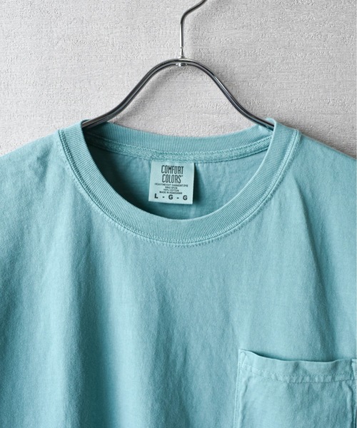 comfort colors(コンフォートカラーズ)の「『COMFORT COLORS/コンフォートカラーズ』6.1oz ガーメントダイ ポケット Tシャツ(Tシャツ/カットソー・メンズ・マスタード/ホワイト/レッド系/ネイビー系/ブルー系/スミクロ/グリーン系・LARGE/MEDIUM/X-LARGE)」の8枚目の写真
