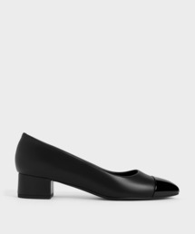 CHARLES & KEITH | パテントコントラストトゥキャップパンプス(パンプス)
