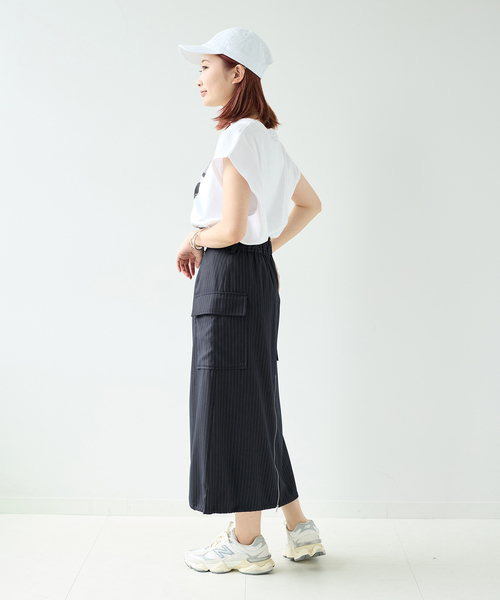 【即完品】Oriens journal standardボーダープリントスカート 予約追加3》ボーダープリントスカート（ロング・マキシ丈スカート