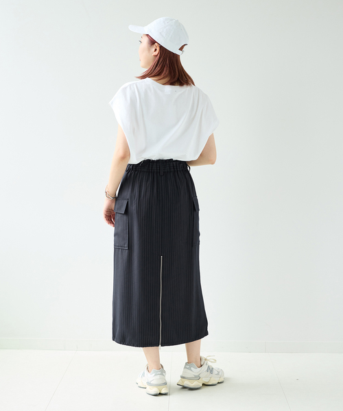 Oriens JOURNAL STANDARD（オリエンス ジャーナルスタンダード）の「ピンストライプ スカート（スカート・レディース・チャコールグレー/ネイビー・36/38）」の21枚目の写真