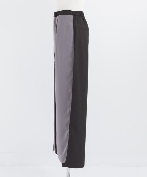 n'OrLABEL（ノアールレーベル）の「配色シアードッキングワイドパンツ（その他パンツ・レディース・ブラック/ベージュ・1/2）」の12枚目の写真