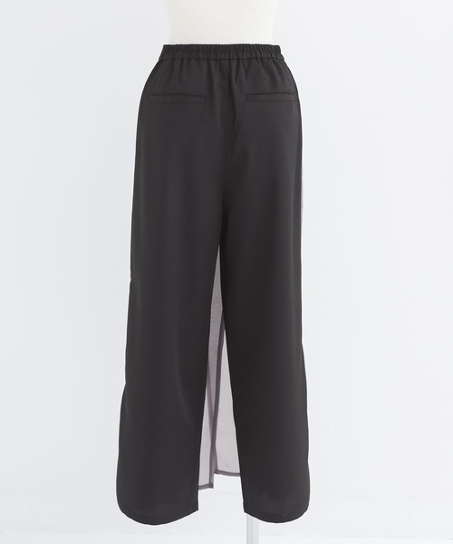 n'OrLABEL（ノアールレーベル）の「配色シアードッキングワイドパンツ（その他パンツ・レディース・ブラック/ベージュ・1/2）」の13枚目の写真
