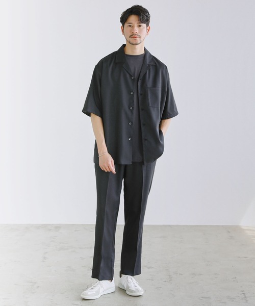 LIL VENDARS(リルヴェンダース)の「Buyer's Select/テックリネンオープンカラー半袖シャツ(シャツ/ブラウス・メンズ・グレイッシュベージュ/ブラック/ネイビー/グレー・XL/L/M)」の8枚目の写真