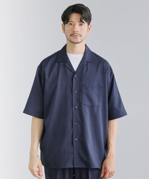 LIL VENDARS(リルヴェンダース)の「Buyer's Select/テックリネンオープンカラー半袖シャツ(シャツ/ブラウス・メンズ・グレイッシュベージュ/ブラック/ネイビー/グレー・XL/L/M)」の21枚目の写真