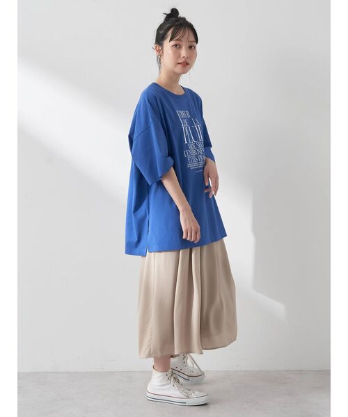 earth music&ecology(アースミュージックアンドエコロジー)の「選べる丈スカーチョ(その他パンツ・レディース・その他14/ベージュ/ネイビー/ドット・S/M)」の9枚目の写真
