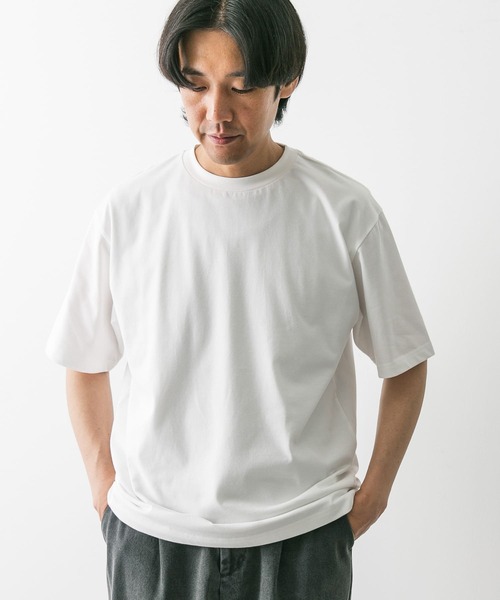 URBAN RESEARCH DOORS(アーバンリサーチドアーズ)の「セオアルファプレーティングショートスリーブTシャツ(Tシャツ/カットソー・メンズ・スミクロ/ホワイト/ベージュ系その他・MEDIUM/LARGE)」の6枚目の写真