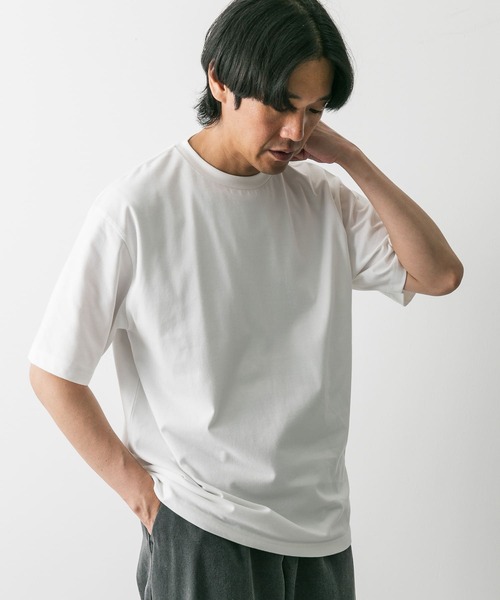 URBAN RESEARCH DOORS(アーバンリサーチドアーズ)の「セオアルファプレーティングショートスリーブTシャツ(Tシャツ/カットソー・メンズ・スミクロ/ホワイト/ベージュ系その他・MEDIUM/LARGE)」の4枚目の写真