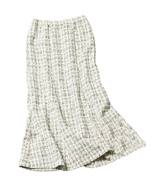 RANAN（ラナン）の「ツイードマーメイドスカート（スカート・レディース・ベージュ/ブラック・M/L/LL）」の12枚目の写真