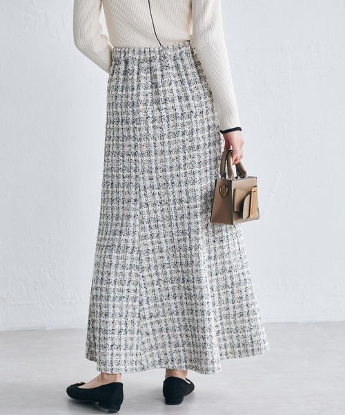 RANAN（ラナン）の「ツイードマーメイドスカート（スカート・レディース・ベージュ/ブラック・M/L/LL）」の8枚目の写真