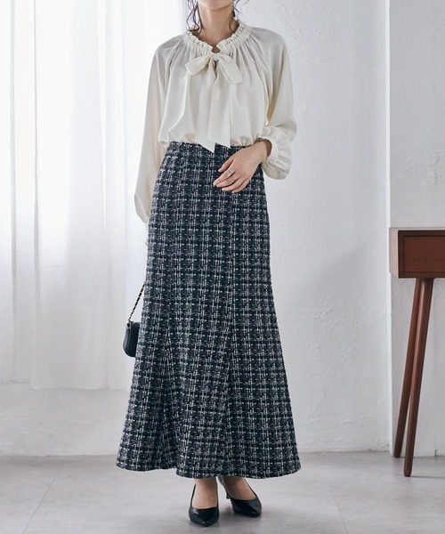 RANAN（ラナン）の「ツイードマーメイドスカート（スカート・レディース・ベージュ/ブラック・M/L/LL）」の20枚目の写真