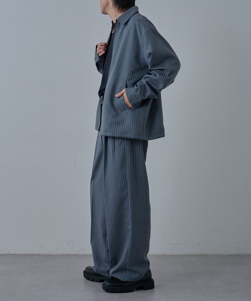 COLONY 2139(コロニートゥーワンスリーナイン)の「ピンストライプジッパーシャツ(シャツ/ブラウス・メンズ・グレー/ブラック・MEDIUM/LARGE)」の12枚目の写真