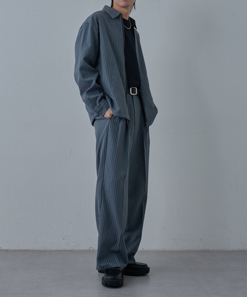 COLONY 2139(コロニートゥーワンスリーナイン)の「ピンストライプジッパーシャツ(シャツ/ブラウス・メンズ・グレー/ブラック・MEDIUM/LARGE)」の14枚目の写真