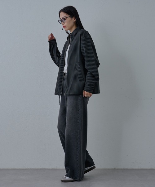 COLONY 2139(コロニートゥーワンスリーナイン)の「ピンストライプジッパーシャツ(シャツ/ブラウス・メンズ・グレー/ブラック・MEDIUM/LARGE)」の18枚目の写真