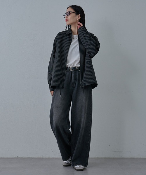 COLONY 2139(コロニートゥーワンスリーナイン)の「ピンストライプジッパーシャツ(シャツ/ブラウス・メンズ・グレー/ブラック・MEDIUM/LARGE)」の19枚目の写真