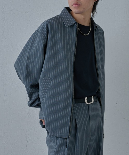 COLONY 2139(コロニートゥーワンスリーナイン)の「ピンストライプジッパーシャツ(シャツ/ブラウス・メンズ・グレー/ブラック・MEDIUM/LARGE)」の6枚目の写真