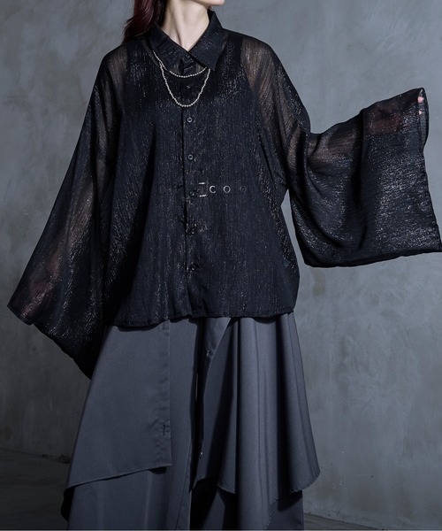 【即日発送❗】千の潤い　２箱 新カラー追加】和スリーブルーズシャツ（シャツ/ブラウス