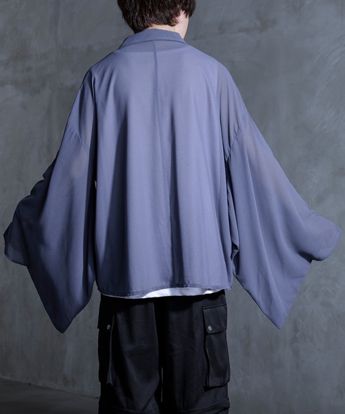 Ellno Loset(エルノロゼット)の「【新カラー追加】和スリーブルーズシャツ(シャツ/ブラウス・メンズ・ブラック系その他/ブルーグレー/ブラック/オフホワイト/ブルー系その他/ブラック系・LARGE/SMALL/MEDIUM)」の13枚目の写真