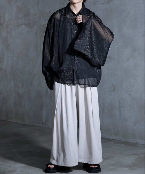 Ellno Loset(エルノロゼット)の「【新カラー追加】和スリーブルーズシャツ(シャツ/ブラウス・メンズ・ブラック系その他/ブルーグレー/ブラック/オフホワイト/ブルー系その他/ブラック系・LARGE/SMALL/MEDIUM)」の20枚目の写真