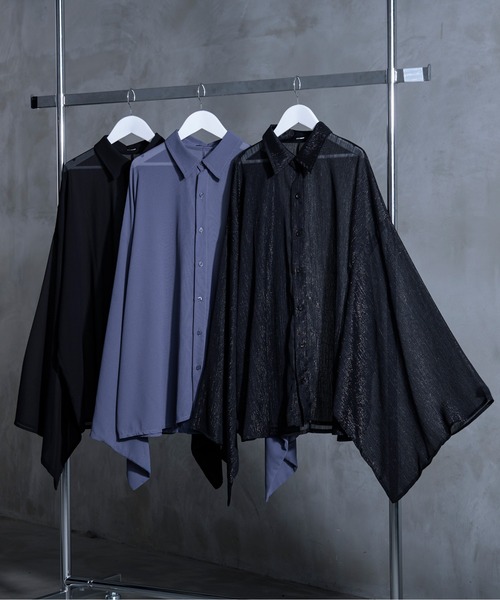 Ellno Loset(エルノロゼット)の「【新カラー追加】和スリーブルーズシャツ(シャツ/ブラウス・メンズ・ブラック系その他/ブルーグレー/ブラック/オフホワイト/ブルー系その他/ブラック系・LARGE/SMALL/MEDIUM)」の10枚目の写真