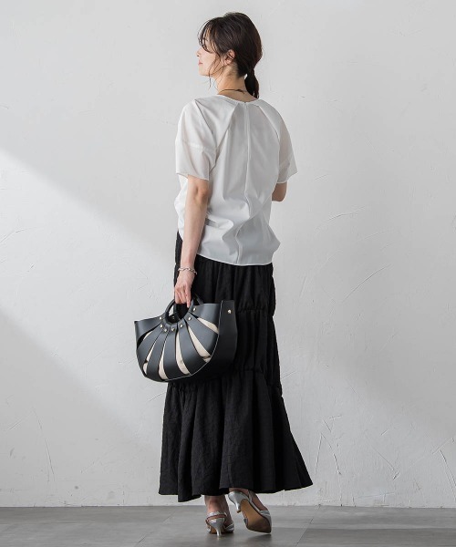 LAUTREAMONT（ロートレアモン）の「イレギュラーシャーリングスカート（スカート・レディース・オフホワイト/ブラック・9号）」の8枚目の写真