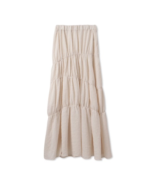 LAUTREAMONT（ロートレアモン）の「イレギュラーシャーリングスカート（スカート・レディース・オフホワイト/ブラック・9号）」の5枚目の写真