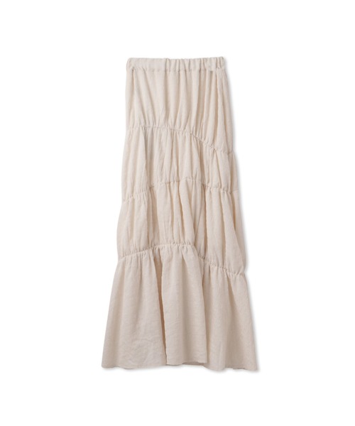 LAUTREAMONT（ロートレアモン）の「イレギュラーシャーリングスカート（スカート・レディース・オフホワイト/ブラック・9号）」の4枚目の写真