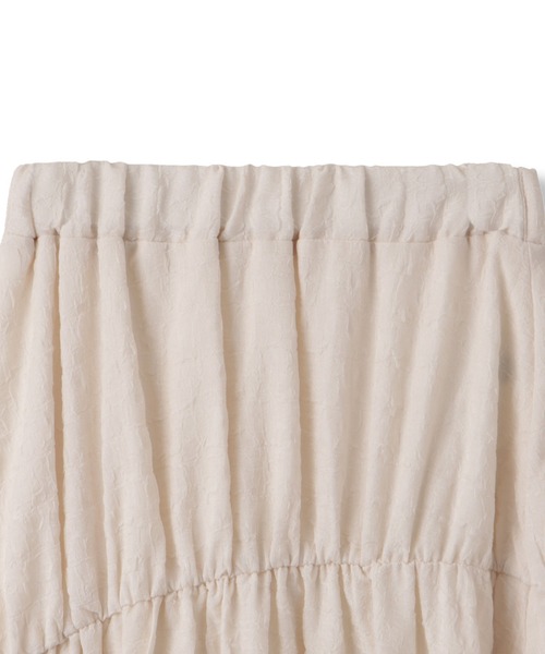 LAUTREAMONT（ロートレアモン）の「イレギュラーシャーリングスカート（スカート・レディース・オフホワイト/ブラック・9号）」の3枚目の写真