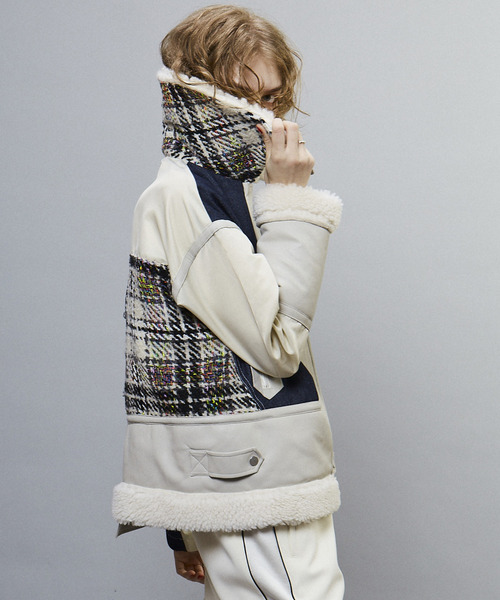 AULA AILA別注 ツイードコンビスタンドカラーブルゾン TWEED BLOUSON — aulaaila
