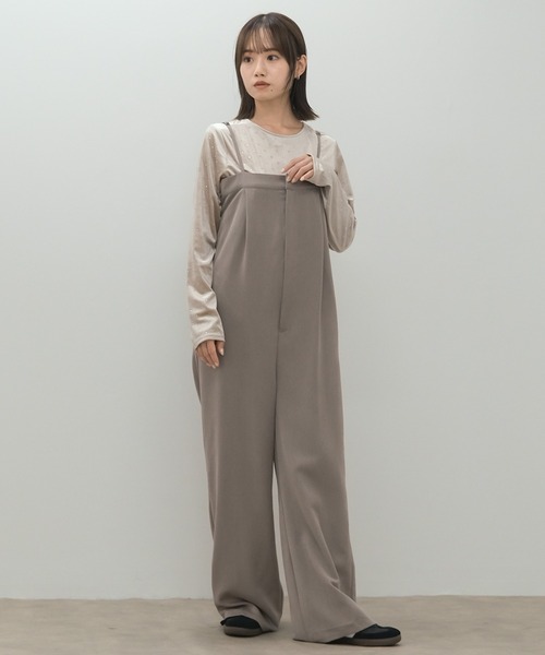 セール】ラインストーンベロアロングスリーブカットソー / 長袖