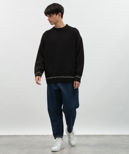 LAKOLE（ラコレ）の「ハンドステッチプルオーバー / 116745（ニット/セーター・メンズ・マスタード/アイボリー/ブラック/ブルー・MEDIUM/LARGE/X-LARGE）」の6枚目の写真