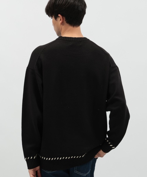 LAKOLE（ラコレ）の「ハンドステッチプルオーバー / 116745（ニット/セーター・メンズ・マスタード/アイボリー/ブラック/ブルー・MEDIUM/LARGE/X-LARGE）」の7枚目の写真