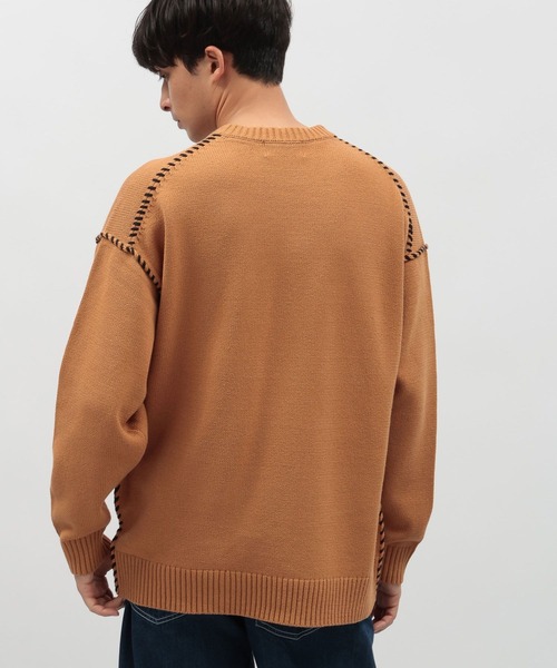 LAKOLE（ラコレ）の「ハンドステッチプルオーバー / 116745（ニット/セーター・メンズ・マスタード/アイボリー/ブラック/ブルー・MEDIUM/LARGE/X-LARGE）」の10枚目の写真