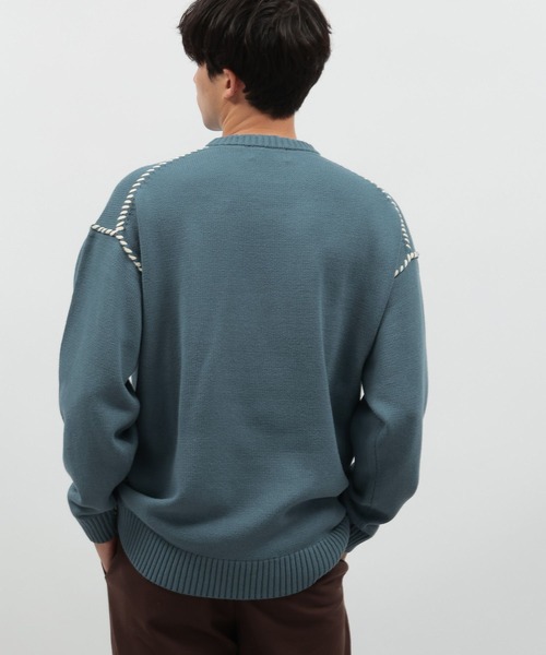 LAKOLE（ラコレ）の「ハンドステッチプルオーバー / 116745（ニット/セーター・メンズ・マスタード/アイボリー/ブラック/ブルー・MEDIUM/LARGE/X-LARGE）」の9枚目の写真