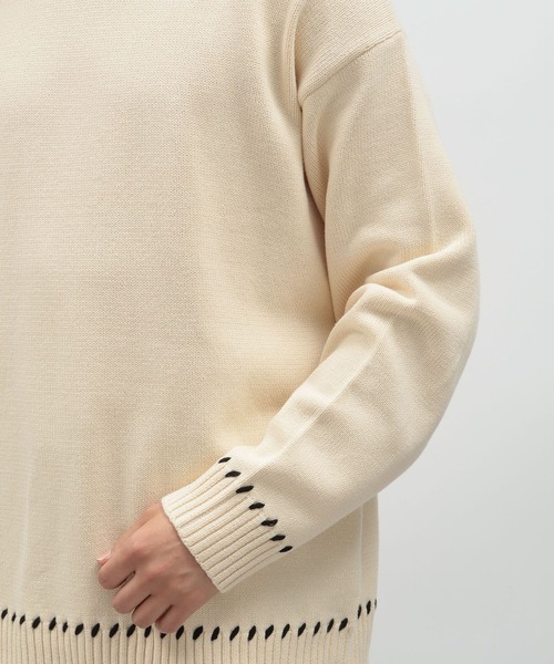LAKOLE（ラコレ）の「ハンドステッチプルオーバー / 116745（ニット/セーター・メンズ・マスタード/アイボリー/ブラック/ブルー・MEDIUM/LARGE/X-LARGE）」の15枚目の写真