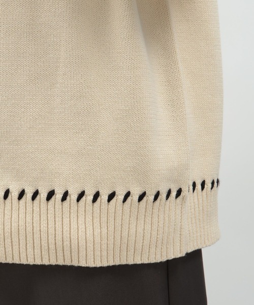 LAKOLE（ラコレ）の「ハンドステッチプルオーバー / 116745（ニット/セーター・メンズ・マスタード/アイボリー/ブラック/ブルー・MEDIUM/LARGE/X-LARGE）」の16枚目の写真