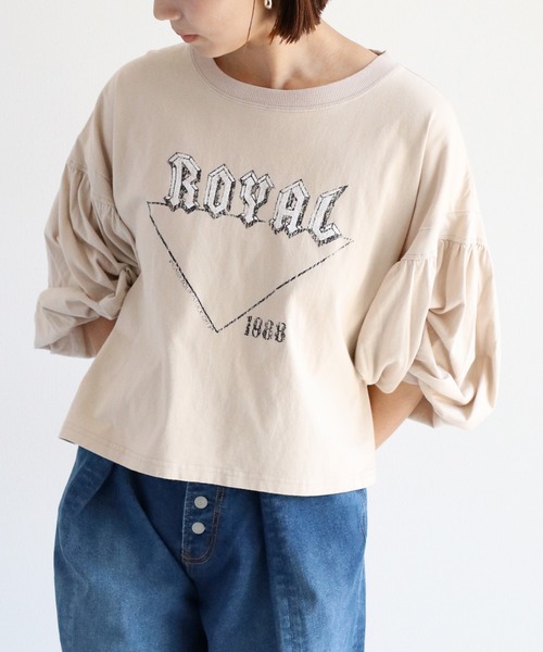 cepo(セポ)の「ヴィンテージデザインTee(Tシャツ/カットソー・レディース・オフホワイト/ベージュ/チャコール/レッド・M)」の3枚目の写真