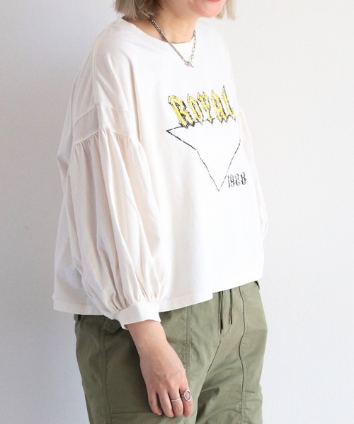 cepo(セポ)の「ヴィンテージデザインTee(Tシャツ/カットソー・レディース・オフホワイト/ベージュ/チャコール/レッド・M)」の6枚目の写真