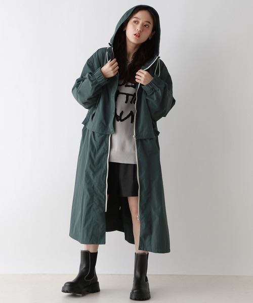 RAGEBLUE（レイジブルー）の「2WAY/スタンドカラーナイロンZIPコート