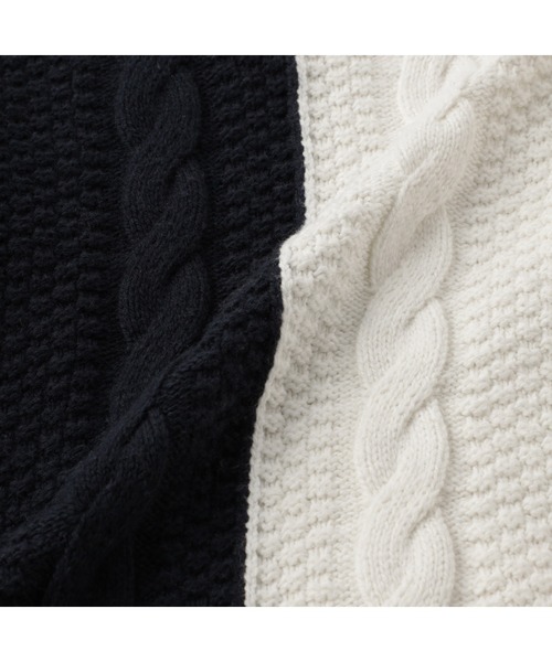 【セール】BOYS カラーブロックケーブルVネックセーター（ニット/セーター）｜TOMMY HILFIGER（トミーヒルフィガー）