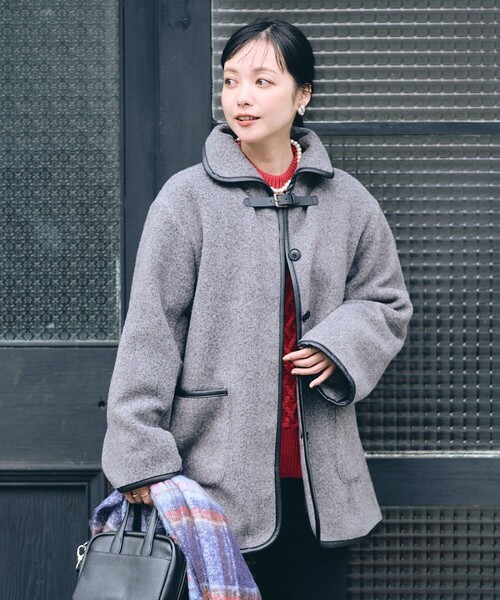 FREAK'S STORE（フリークスストア）の「ミニベルトブークレジャケット（その他アウター・レディース・ベージュ/サックスブルー/ブラック/グレー・ﾌﾘ-）」の2枚目の写真