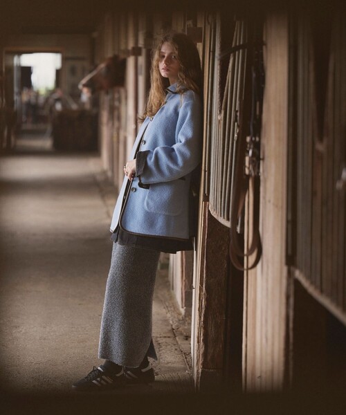 FREAK'S STORE（フリークスストア）の「ミニベルトブークレジャケット（その他アウター・レディース・ベージュ/サックスブルー/ブラック/グレー・ﾌﾘ-）」の6枚目の写真