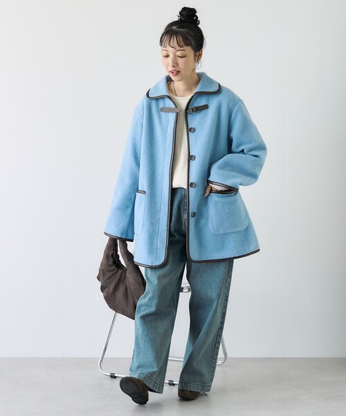 FREAK'S STORE（フリークスストア）の「ミニベルトブークレジャケット（その他アウター・レディース・ベージュ/サックスブルー/ブラック/グレー・ﾌﾘ-）」の9枚目の写真