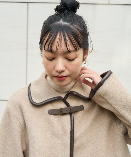 FREAK'S STORE（フリークスストア）の「ミニベルトブークレジャケット（その他アウター・レディース・ベージュ/サックスブルー/ブラック/グレー・ﾌﾘ-）」の5枚目の写真