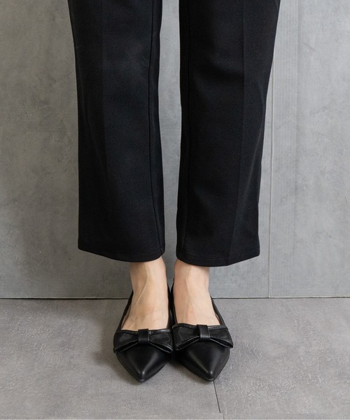 Fabby fabby（ファビィーファビィー）の「メッシュリボンフラットパンプス（パンプス・レディース・ブラック/シルバー/ベージュ・SMALL/MEDIUM/LARGE）」の14枚目の写真