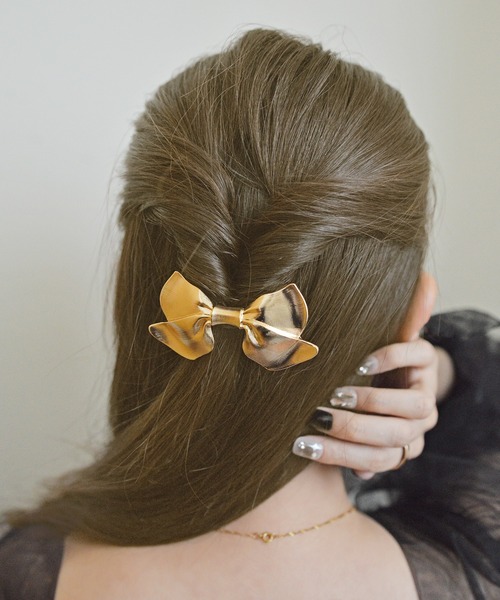 セール】メタルリボンバレッタ（バレッタ/ヘアクリップ
