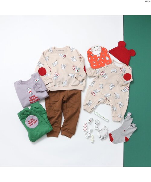 Ampersand（アンパサンド）の「【ねずみくんのチョッキ コラボ】おみみちょこんソックス（ソックス/靴下・キッズ・グレー・9/12/15 /18/21）」の3枚目の写真