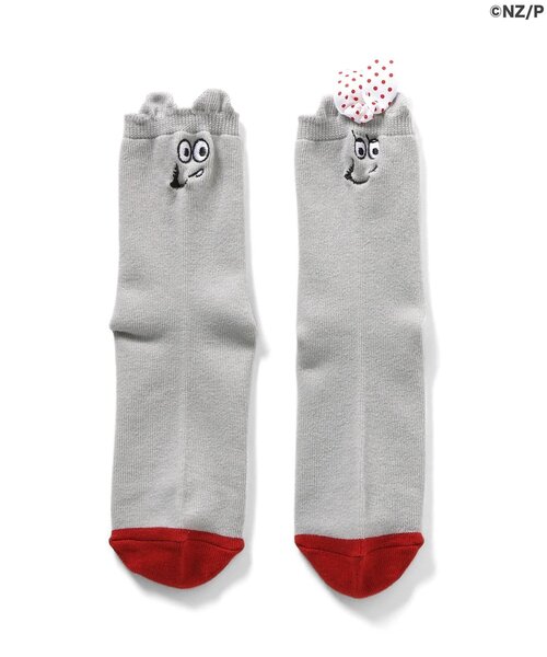 Ampersand（アンパサンド）の「【ねずみくんのチョッキ コラボ】おみみちょこんソックス（ソックス/靴下・キッズ・グレー・9/12/15 /18/21）」の5枚目の写真
