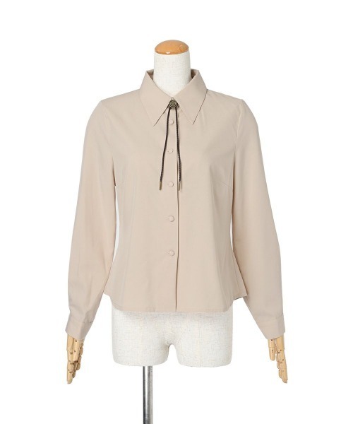 F i.n.t（フィント）の「ループタイ使いシャツ/fint（シャツ/ブラウス・レディース・ライトベージュ/オフホワイト・FREE）」の16枚目の写真